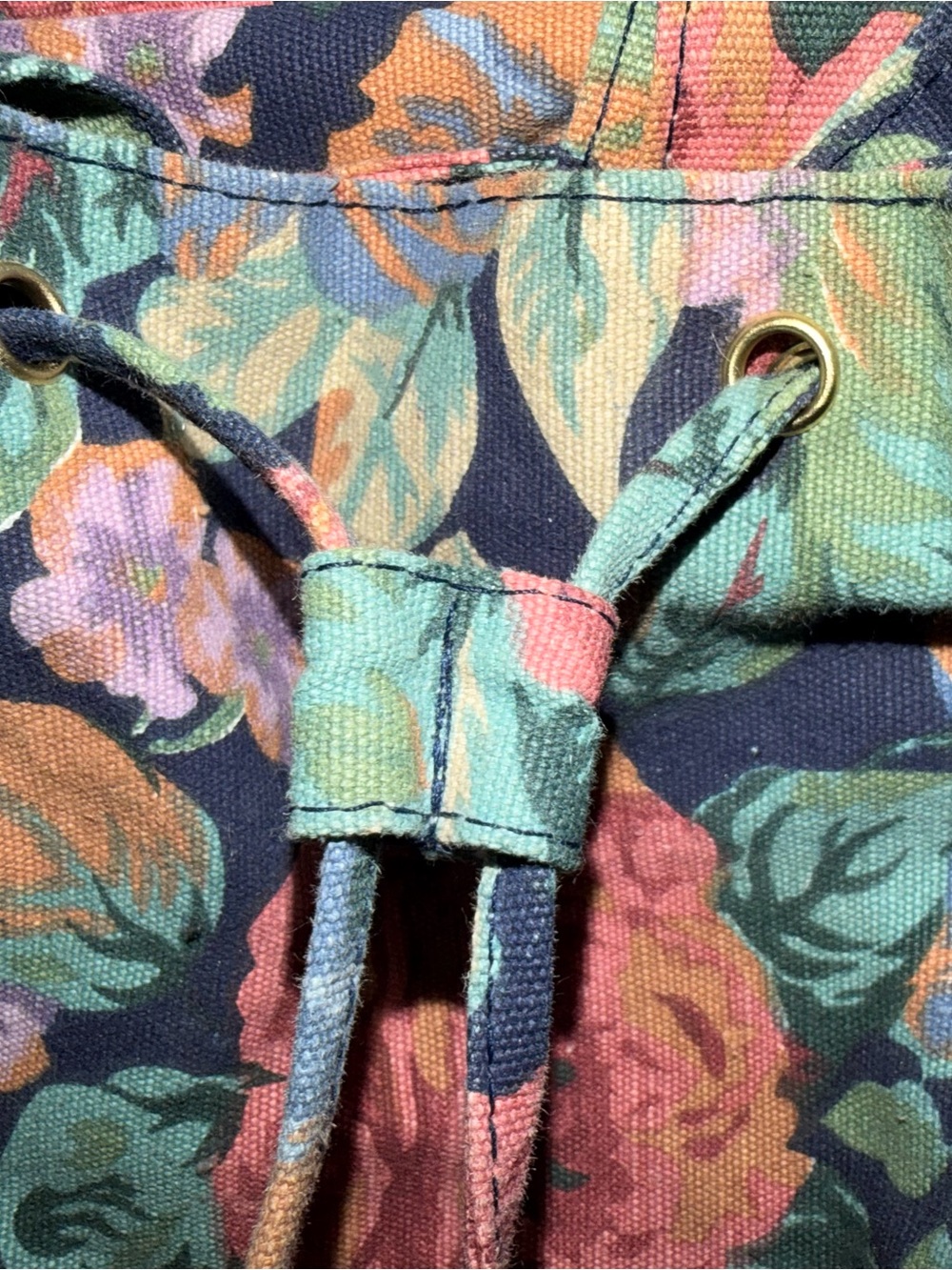 Gitano Floral Canvas Drawstring Backpack - Multicolor - Picture 6 of 10